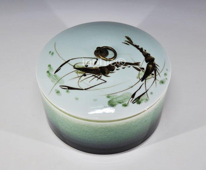 INPHIC-手繪精品瓷器茶葉罐 純手工製作大款普洱茶葉罐 醒茶罐 大展