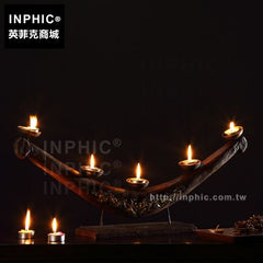 INPHIC-擺飾泰國木雕家居客廳工藝品刻燭臺桌面裝飾品擺飾