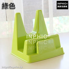 INPHIC-廚房用品置物架餐具瀝水收納架帶接水盤鍋蓋架刀架菜板架砧板架-綠色