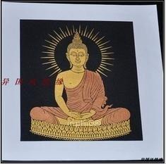 INPHIC-東南亞風格異國風情海外手工藝品彩繪坐佛泰絲裝飾畫家居