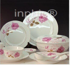 INPHIC-景德鎮精美56頭精美餐具 ;金葉子;餐具套裝