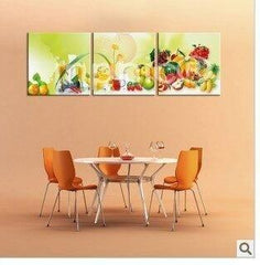 INPHIC-無框畫三聯 現代餐廳裝飾畫 壁畫    餐廳水果畫