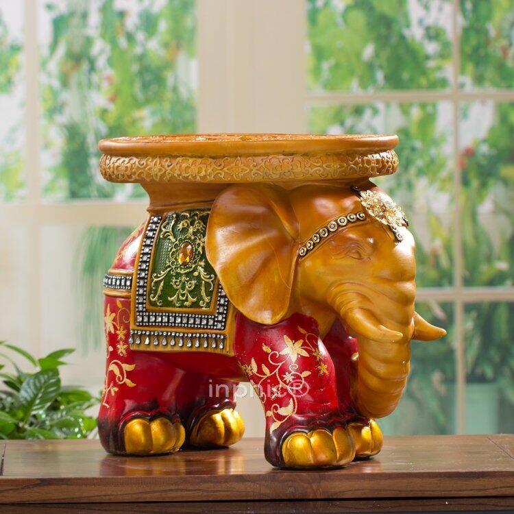 INPHIC-歐式家居飾品擺件 樹脂大象凳子 福象龍鳳時尚禮物