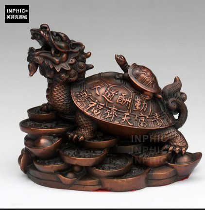 INPHIC-開運 開光純銅龍龜辦公室招財銅龍龜工藝品裝飾