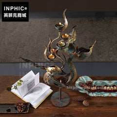 INPHIC-鐵藝東南亞會所燭臺酒店擺飾裝飾品燭臺金屬泰國