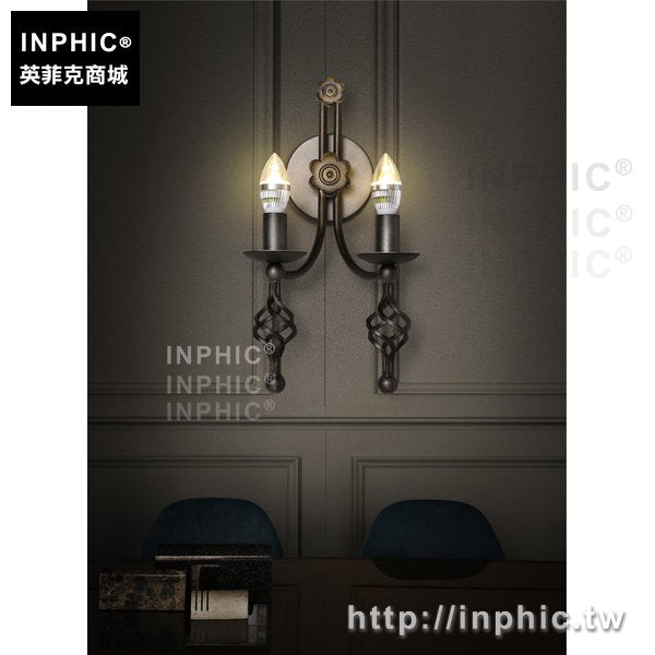 INPHIC-背景牆壁燈蠟燭床頭燈臥室客廳工業風復古地中海