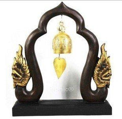 INPHIC-泰國 工藝品 軟裝飾品 木雕龍頭 鈴鐺