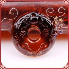 INPHIC-開光冰種黑曜石雙貅運財 生肖牛開運物平安納福