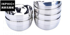 INPHIC-不鏽鋼碗雙層隔熱防燙嬰兒米飯碗泡麵碗餐具碗-直徑12cm