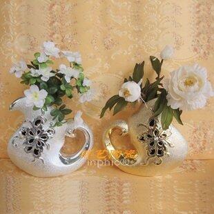 INPHIC-電鍍磨砂天鵝花瓶插花客餐廳臥室電視家居裝飾擺飾