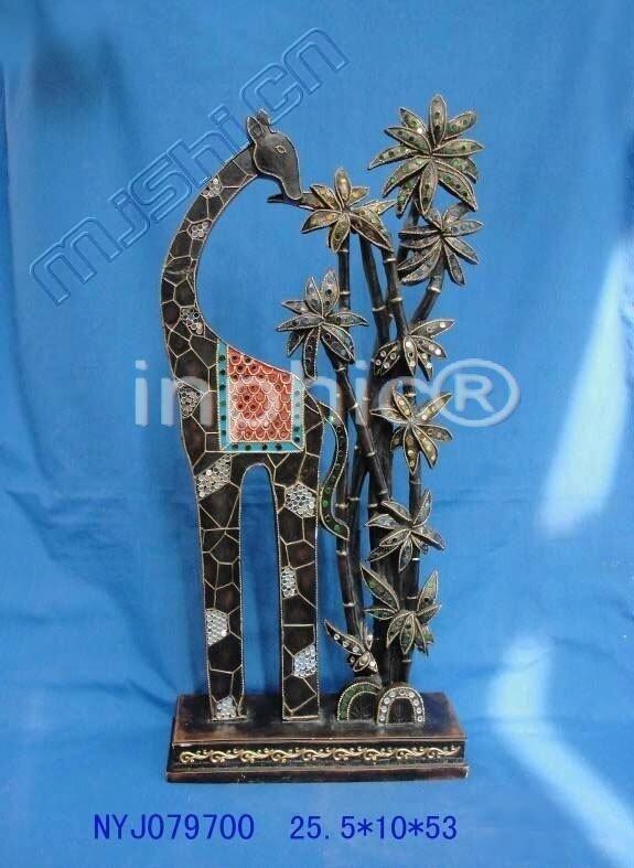 INPHIC-歐式客廳裝飾擺飾傢俱飾品泰國田園家居 窗花長頸鹿