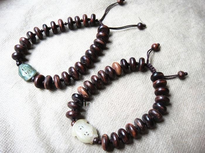 INPHIC-老料紫檀手珠印度小葉紫檀手串 算盤珠佛珠配玉石如意女士手鏈