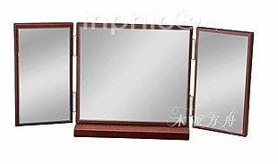 INPHIC-古典美人，仿古四葉草化妝鏡，折疊三面鏡，超級實用、美觀