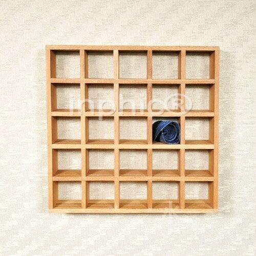 INPHIC-外銷簡約田園環保實木橡木收納25格置物架領帶架