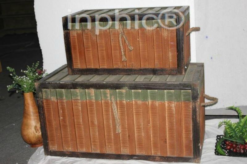 INPHIC-復古木質工藝 箱子 古董箱 復古箱子2件套