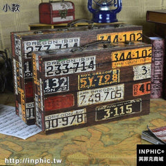 INPHIC-歐美復古箱老式手提箱做舊手拎箱子小旅行箱影樓道具箱櫥窗陳列箱-小款B款