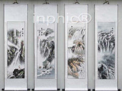 INPHIC-高檔 四季山水仿古山水 四條屏 字畫 國畫 水墨畫 客廳裝飾畫已裝裱 收藏