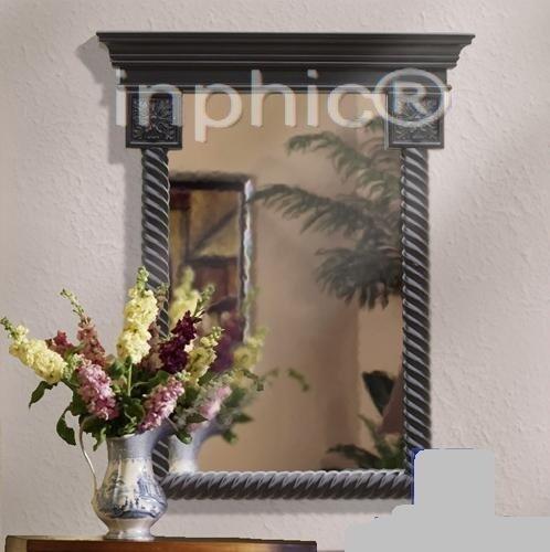 INPHIC-螺紋雕花木框 梳妝鏡 化妝鏡 掛鏡 居家日用