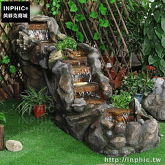 INPHIC-家裝水景大型擺設假山魚池風水流水噴泉落地擺飾招財庭院-