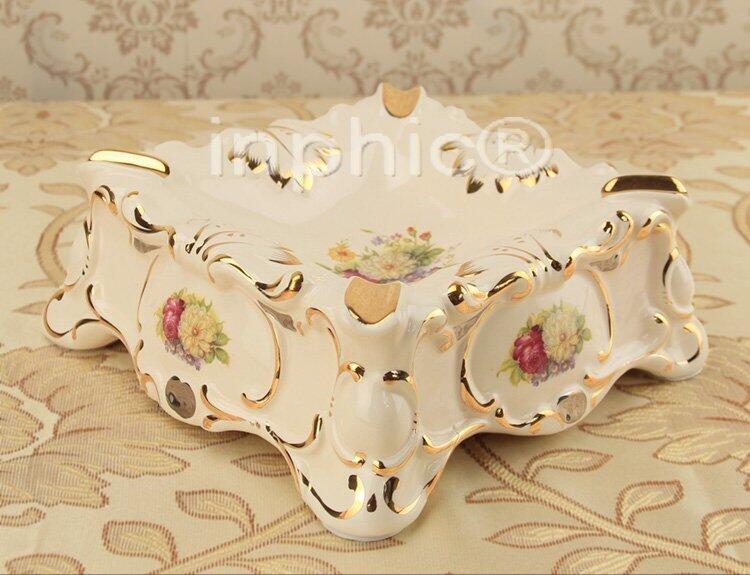 INPHIC-新款特惠歐式陶瓷煙灰菸灰缸 奢華大款客廳臥室煙灰菸灰缸擺飾