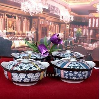 INPHIC-日式和風釉下彩手繪陶瓷碗餐具和風蓋碗湯碗蒸碗燉盅