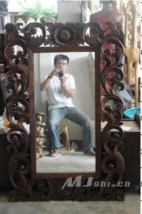 INPHIC-壁飾掛飾裝飾畫 進口柚木傢俱 木雕花飾鏡子