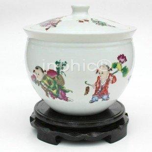 INPHIC-ZF-G021 景德鎮 陶瓷 儲物罐 童子 裝飾器皿 米缸 瓜子缸 花生缸