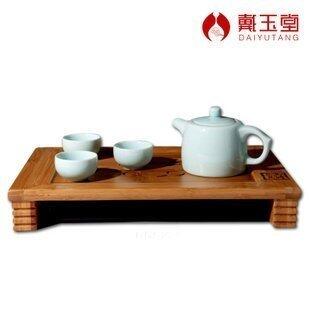 INPHIC-粉青招財進寶茶具整套茶具套裝竹製茶盤