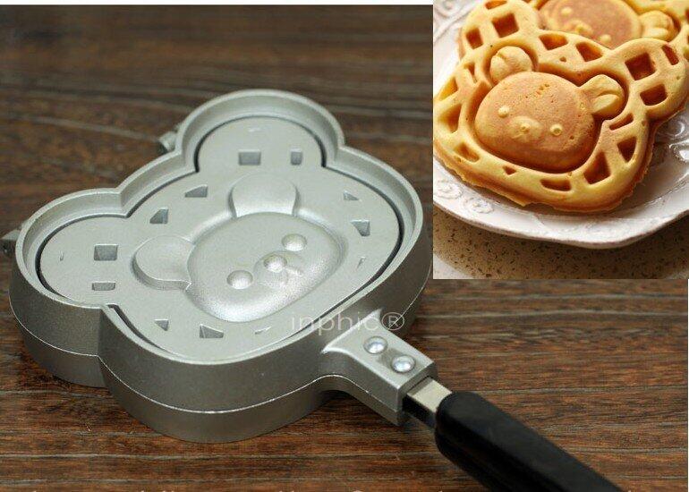 INPHIC-可愛小熊 鬆餅模具  鬆餅烤盤 貓熊 熊貓 瓦斯或木炭明火使用