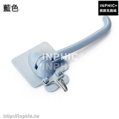 INPHIC-創意無痕免釘牆壁黏鉤廚房收納掛架浴室衛生間毛巾架強力黏膠掛鉤-藍色