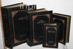 INPHIC-歐式仿舊假書盒 陳列擺設 桌面收納盒 書房擺飾 仿真書4件套