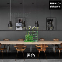 INPHIC-LED小單燈魚線吊燈現代餐桌白色餐廳燈簡約書房吧臺北歐-黑色