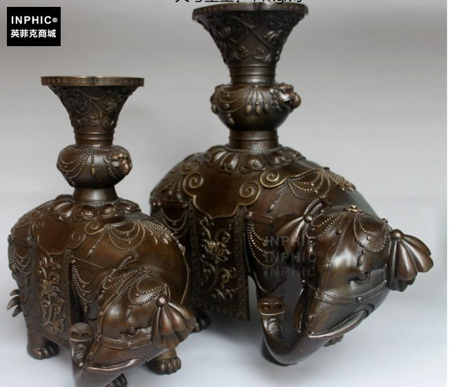 INPHIC-開運 開光純銅象仿古辦公室裝飾工藝品喬遷開業銅大象