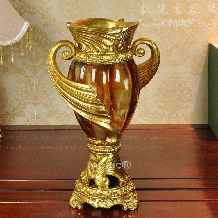 INPHIC-歐式琥珀色宮廷樹脂南瓜系列花瓶 擺飾  桌上擺件