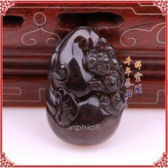 INPHIC-黑曜石黃晶葫蘆黃金葫蘆鼠開運平安納福