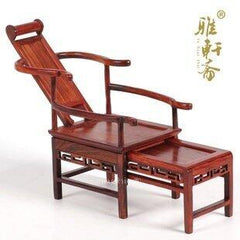 INPHIC-微型 明清家具模型 微縮家具 紅酸枝躺椅