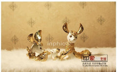 INPHIC-簡約現代家居裝飾樹脂工藝品 三口之家鹿擺飾 酒櫃擺設