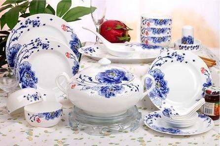 INPHIC-景德鎮韓式陶瓷器56頭骨瓷餐具套裝碗盤碟套裝