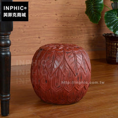 INPHIC-木質中式傢俱雕花東南亞換鞋凳換鞋凳子