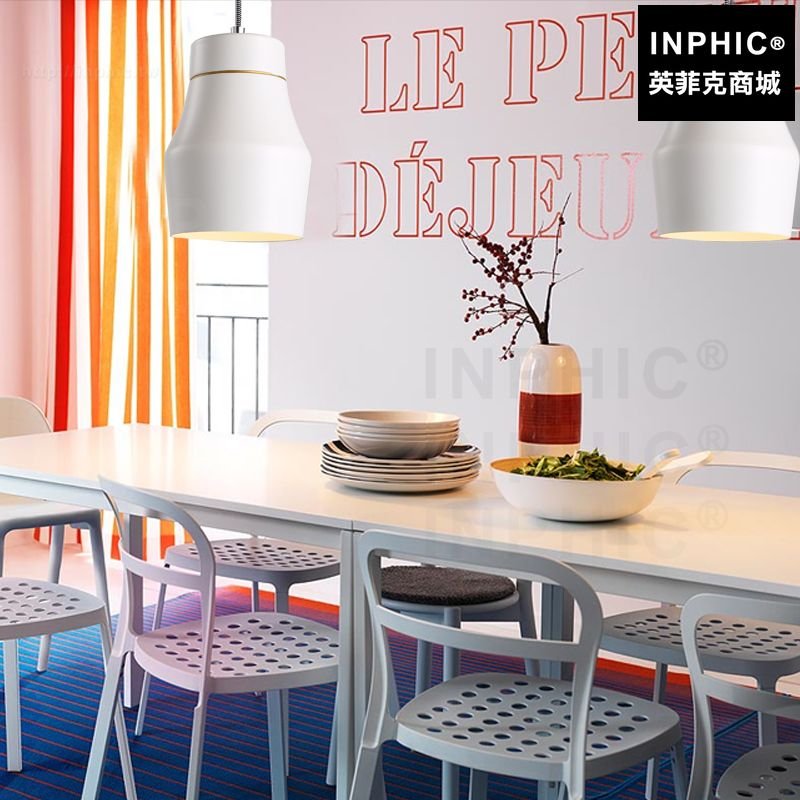 INPHIC-餐廳燈書房簡約北歐魚線吊燈現代吧臺餐桌LED白色