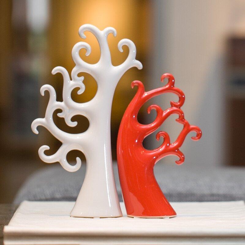 INPHIC-簡約家居 新房擺件 工藝擺設 裝飾 紅白愛情樹