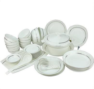 INPHIC-陶瓷餐具套裝骨質瓷52頭夏威夷中餐具套件10人份套裝餐具錦牌