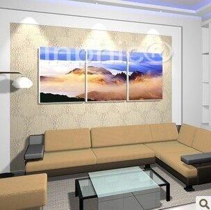 INPHIC-無框畫三聯客廳裝飾畫辦公室沙發 裝飾畫壁畫火焰山