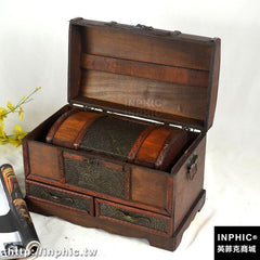 INPHIC-中式古典木質首飾盒梳妝盒 復古歐式收納盒 小木盒 拍攝道具 禮物