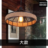 INPHIC-麻繩工業咖啡廳複古餐廳客廳燈具吊燈田園鄉村美式-大款