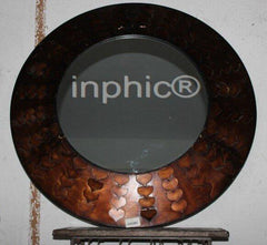 INPHIC-仿舊鐵藝大圓鏡 梳妝鏡 裝飾鏡 掛鏡