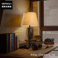 INPHIC-美式臥室檯燈復古簡約布質現代裝飾床頭飯店