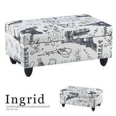 INPHIC-鞋凳 長凳收納 巴黎客廳藝術可折疊儲物 【INGRID】