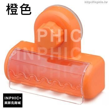INPHIC-吸盤牙刷架壁掛雙人雙人創意牙具座吸壁式漱口用具洗澡用具置物架子-橙色