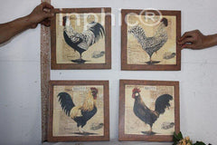 INPHIC-鄉村風格家居裝飾 田園裝飾畫 公雞掛板畫套4